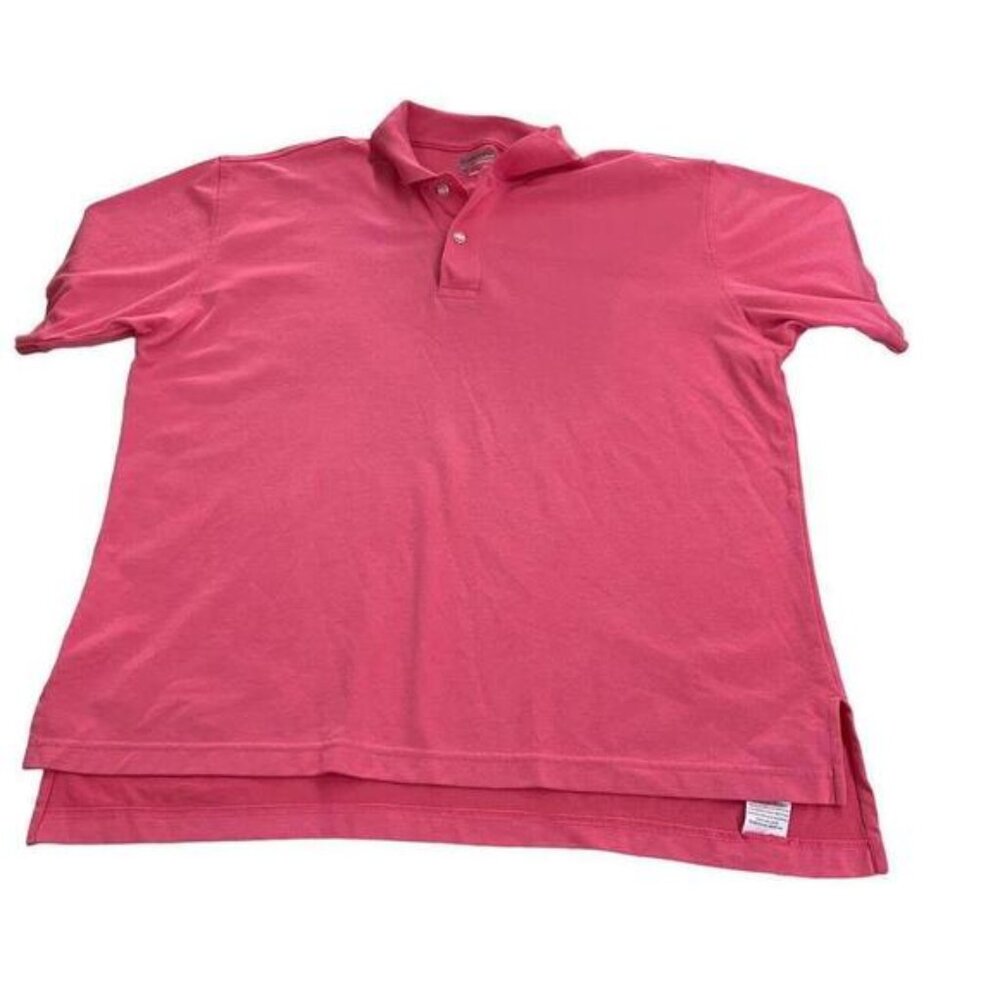 Zorrel Mens Dark Pink Golf Polo Short Sleeve DryTech Shirt Size Large​​​​​​